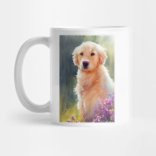 Watercolor golden retriever Mug